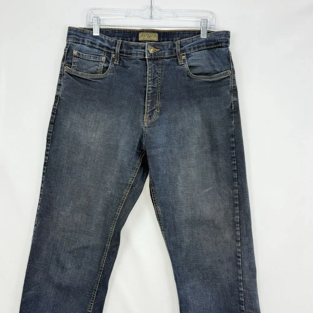 Men's Urban Star Jeans Straight Stretch Medium Wash 5 Pocket Size 36x32